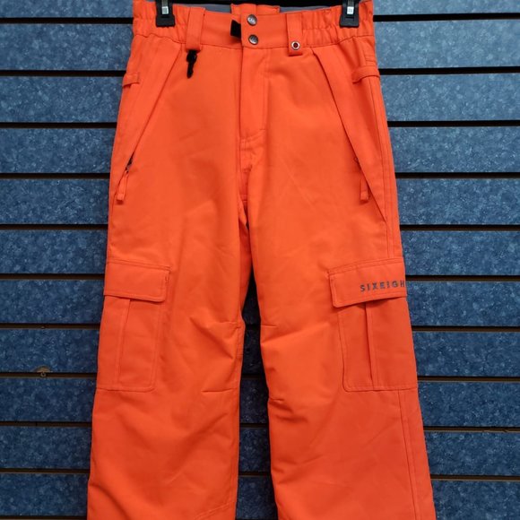686 Orange Boys Snowboard Pants Size Meduim